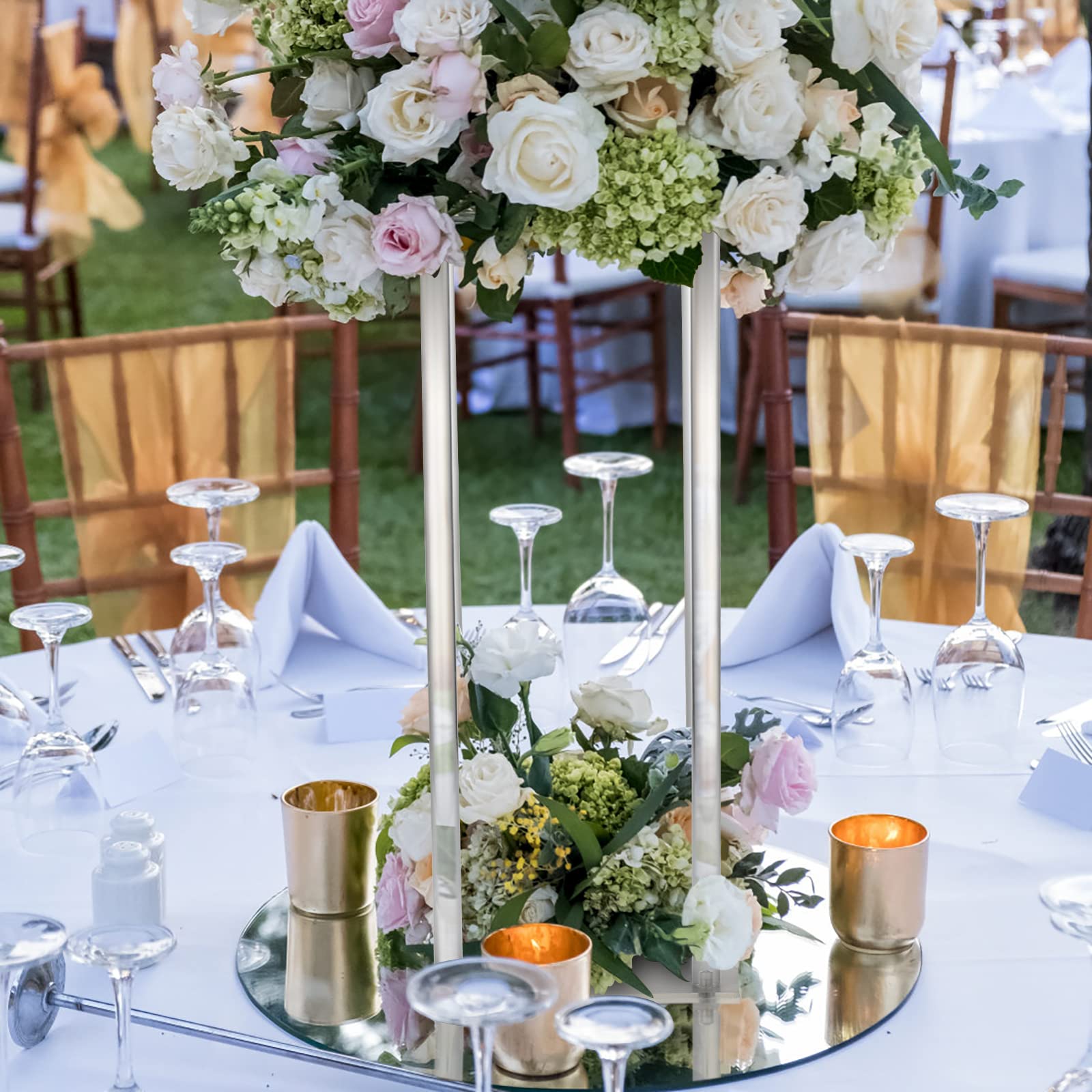 Centre De Table En Verre épais Acrylique – Support Plateforme Cristal Pour Mariage (neuf)