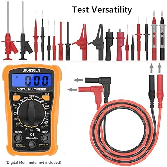 22 in 1 Multimeter Test Leads Set with Electrical Alligator Clips and Soft Silicone Probes
