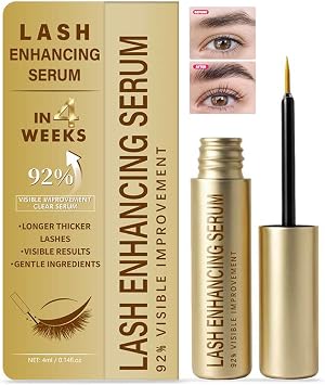Eyelash Growth Serum, Lash Enhancing Serum with Advanced Formula to Boost Longer Fuller and Thicker Looking Lashes to Growth Stronger, Cruelty-Free Irritation Free 4ML