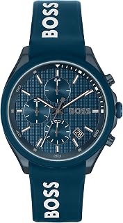 Men's Velocity Blue Silicone Quartz Fashion Chronograph Watch, 1514061, Blue, 44 mm