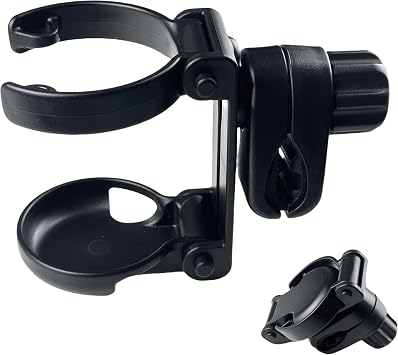 Foldable Baby Stroller Parent Cup Holder, Universal Plastic Drink Holder with Anti - Slip Clamp, Suitable for Bottles, for Strollers, Outdoor Fishing, Picnics, Camping.