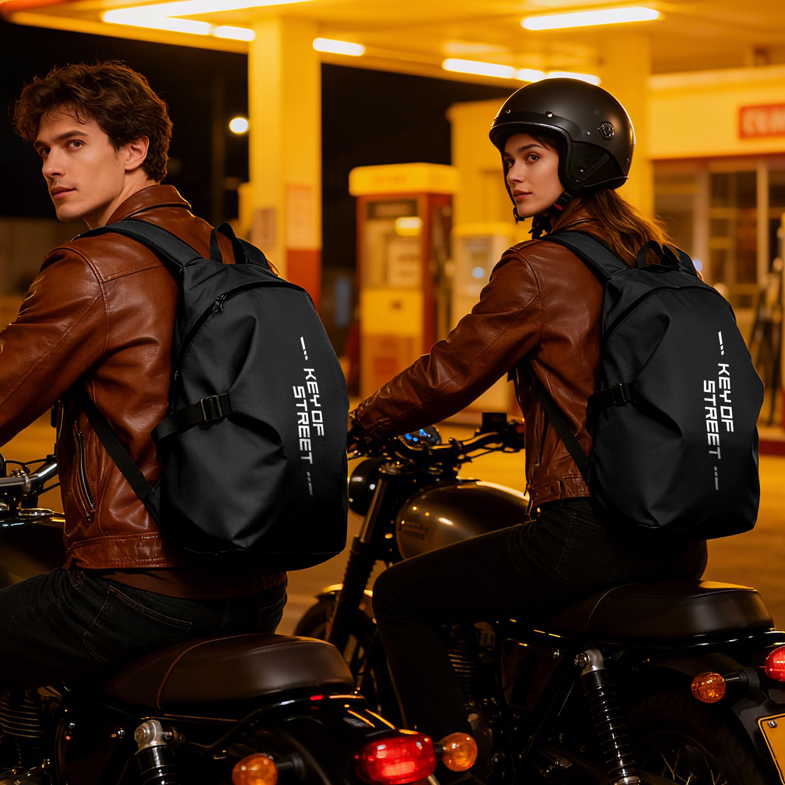 HYC00 Mochilas de Motocicleta para Hombres, Mochila Impermeable para Casco, Accesorios de Motocicleta, Bolsas para Laptop, Mochilas de Viaje, Bolsas Escolares para Estudiantes — view 7