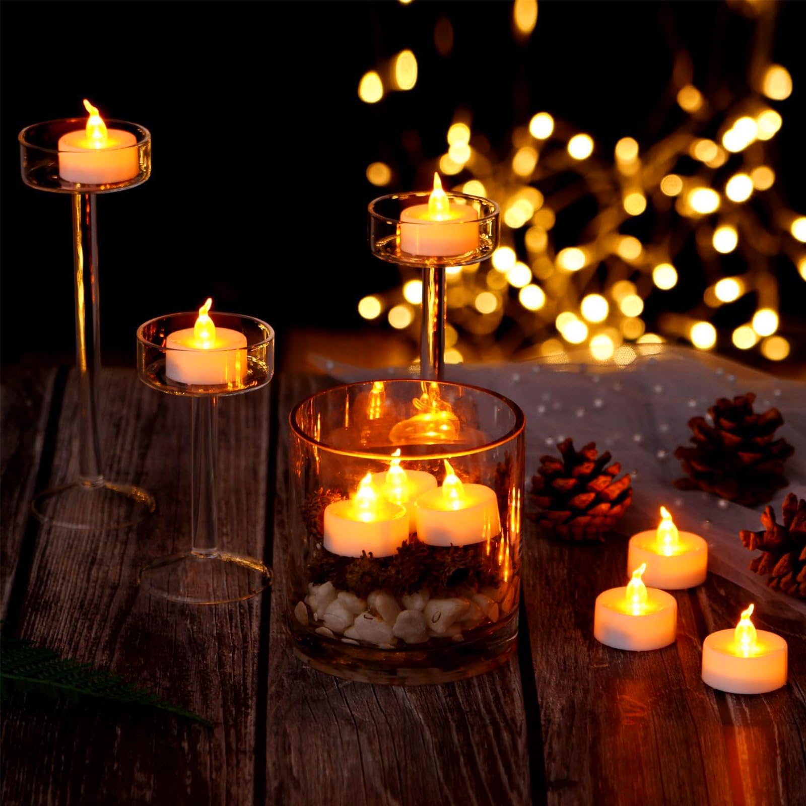 Bougies à LED Sans Flamme 28cm - Lot De 4 Bougies Lumineuses Réalistes Pour Noël, Mariage, Pâques - Blanc