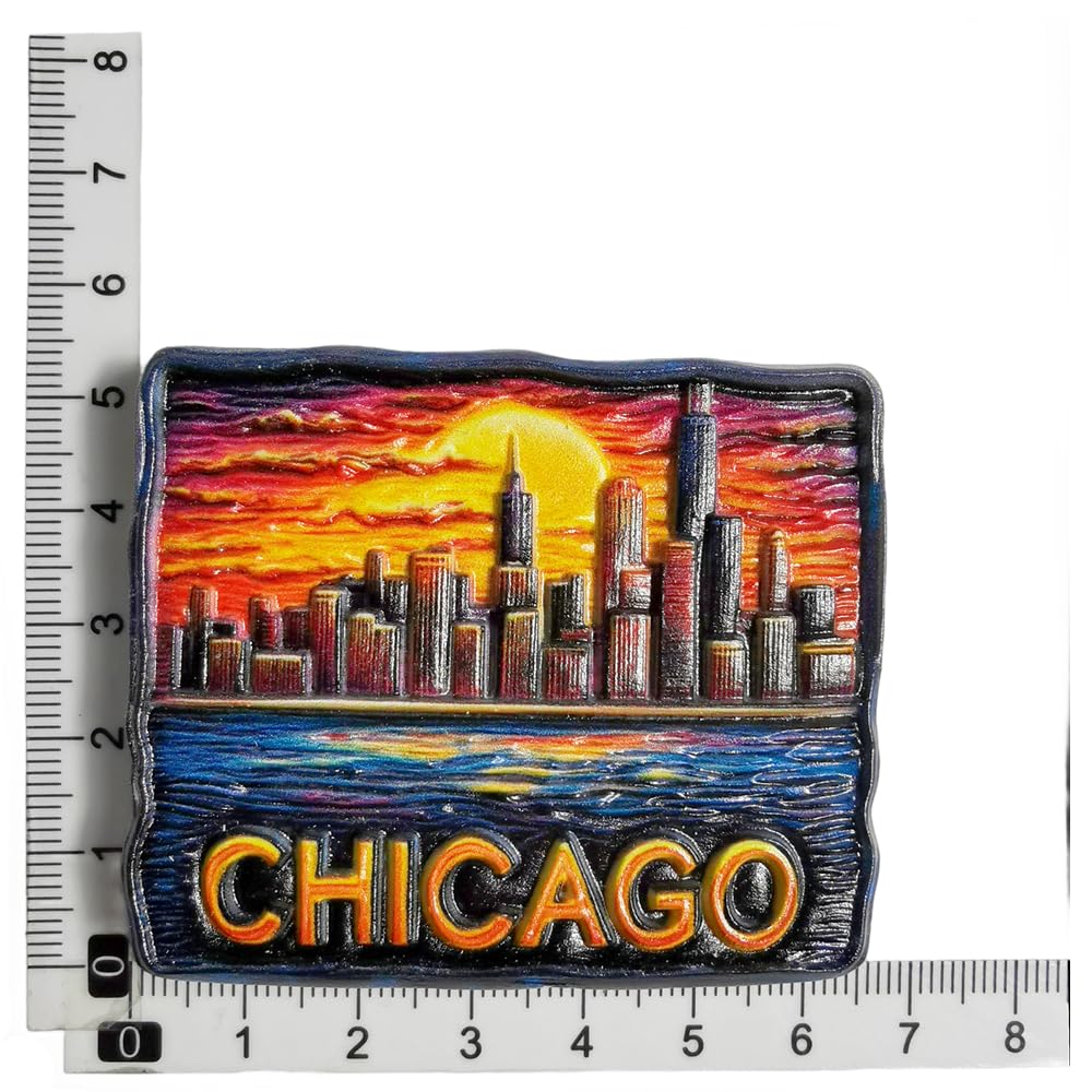 Chicago lodówka magnes podróżny pamiątka lodówka dekoracja 3D naklejka magnetyczna rzemiosło