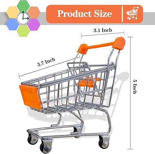 Miniatura 2 de Mini carrito de compras para niños pequeños, se aplica a los suministros escolares y accesorios para niños, mini juguetes de comida para juegos