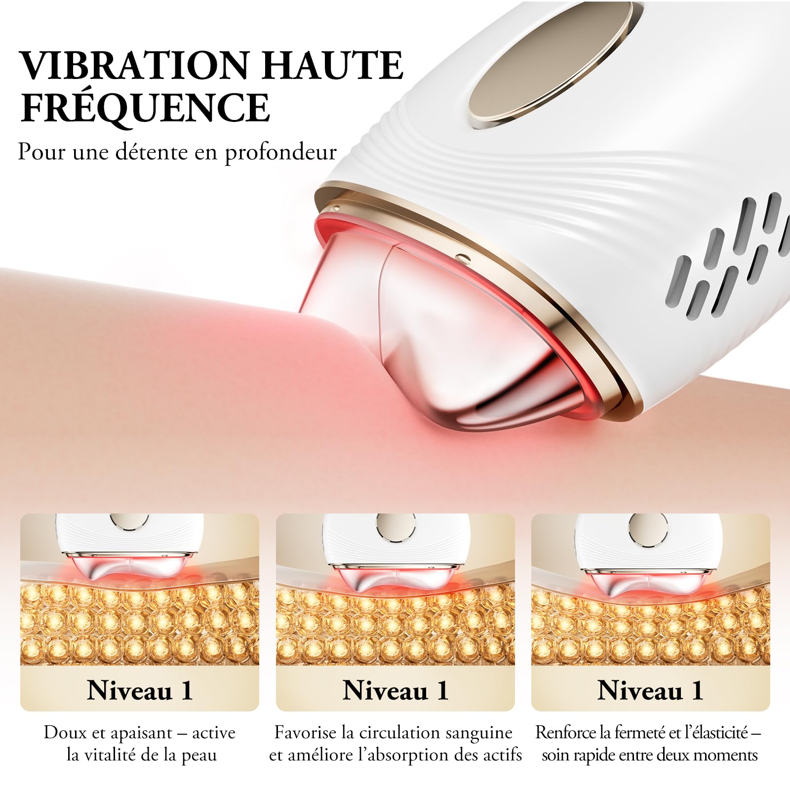ANLAN Gua Sha Visage Électrique Appareil Massage, Appareil Anti Rides Visage, Chaud et Froid Modes, 3 Colore Appareil de Beauté, Massage Visage Pour Lifting Visage et Cou Double Menton Appareil