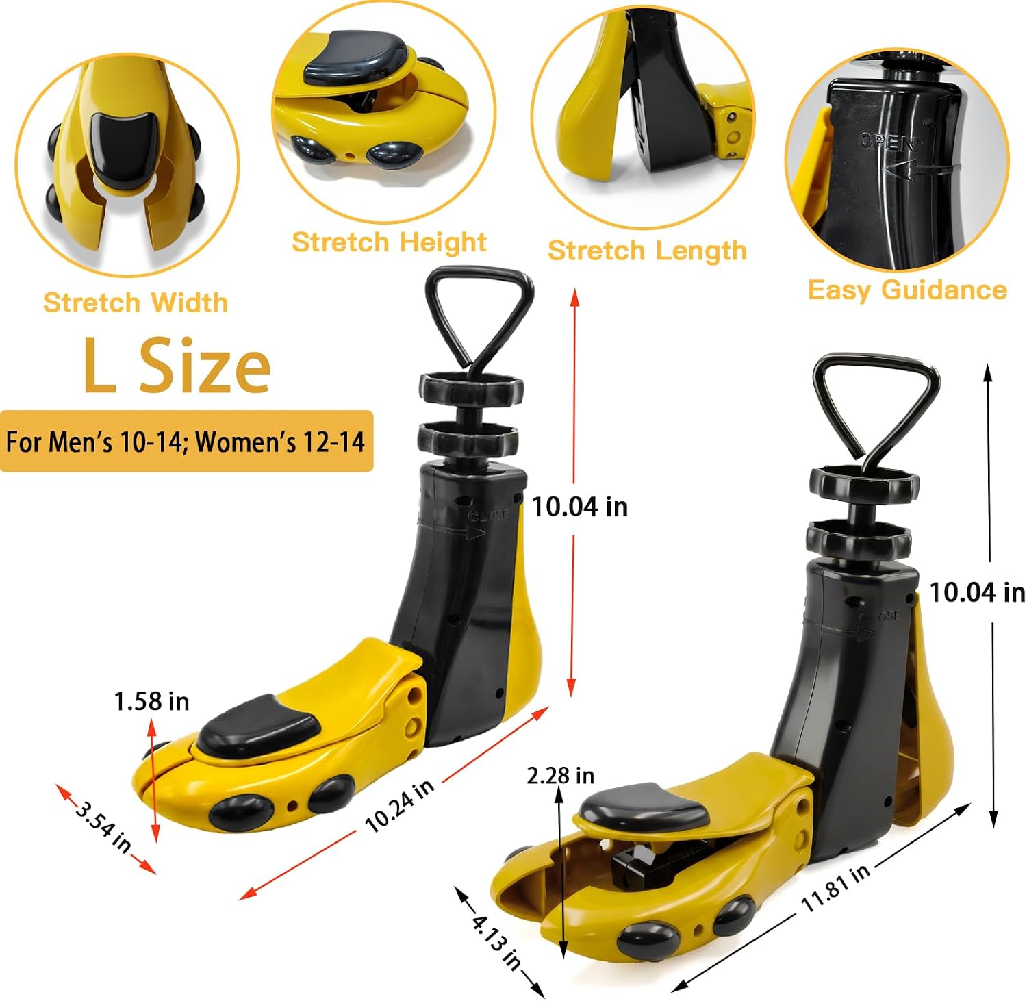 Adjustable Shoe & Boot Stretcher, Width, Length & Height Expander