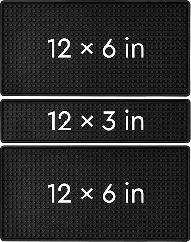 Juego de 3 tapetes de barra pequeños, de 0.315 in de grosor, antideslizantes, no tóxicos, para bar en casa, encimera, restaurantes, cafeterías,