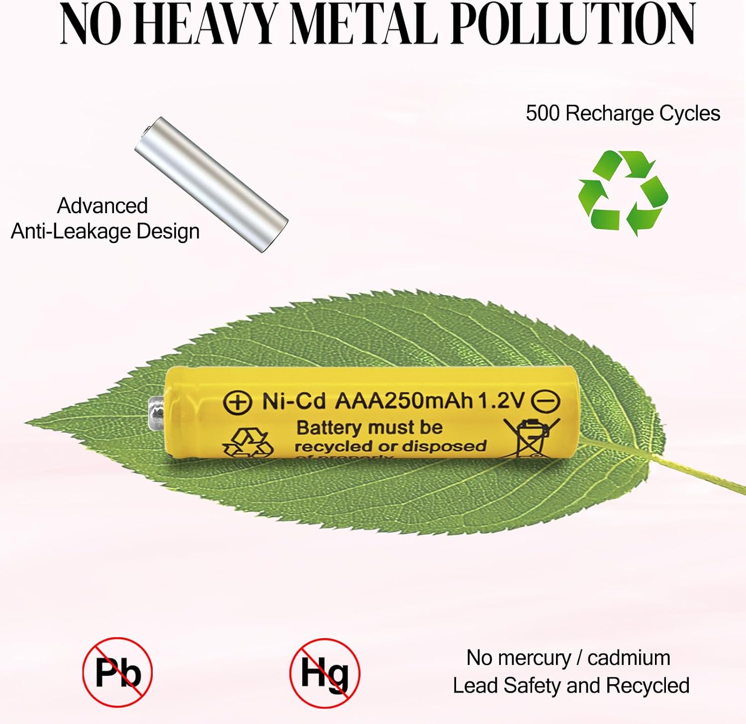 6 Pcs NICAD AAA 250mAh 1.2V Solar Light Batteries Rechargeable | Garden Light aaa battery, 250mah 1.2v ni-cd aaa battery rechargeable, nicd Triple A 250mAh Battery