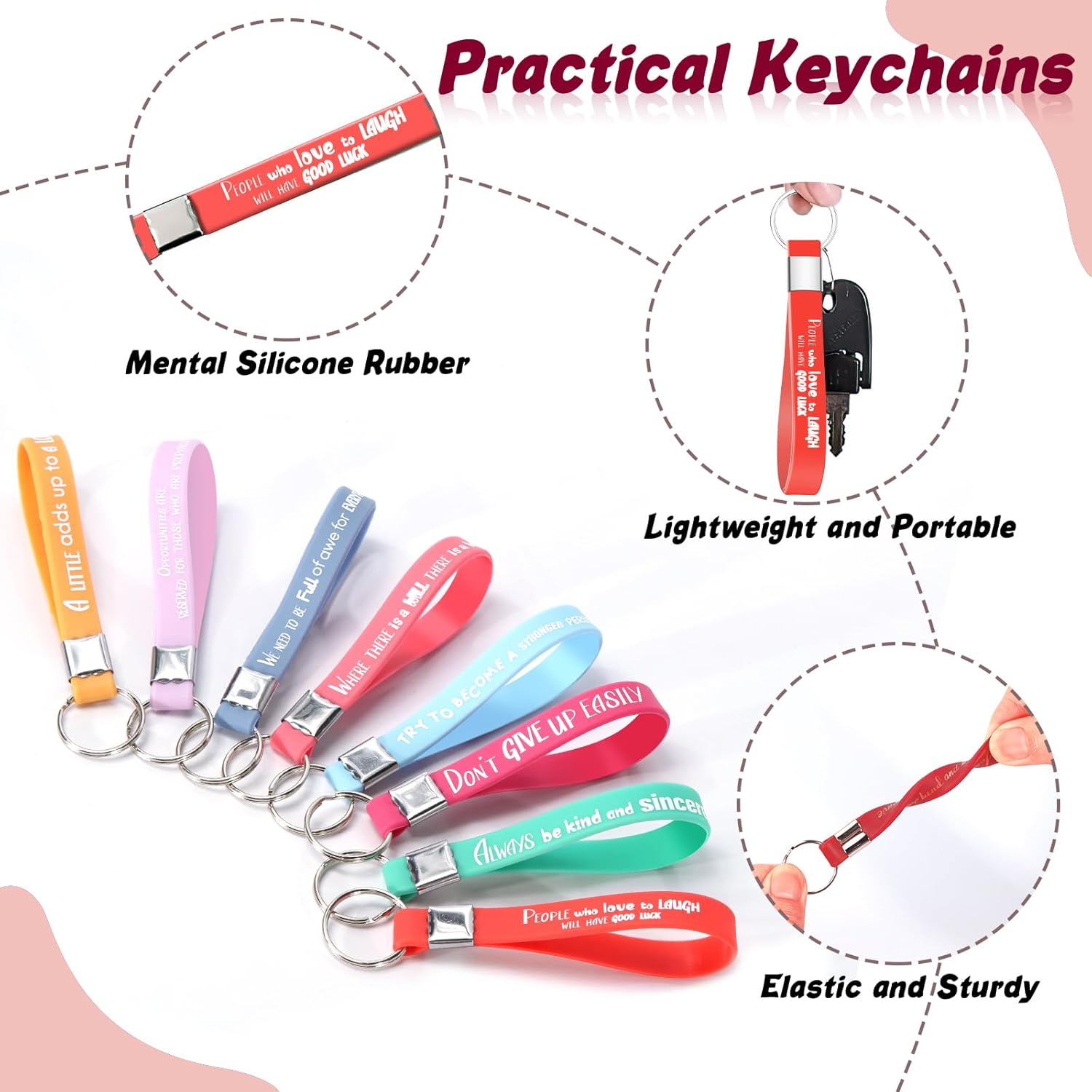 DoubleCare 48 Pcs Thank You Gifts Inspirational Notebooks with Pen & Keychain, 3 x 5 Inch Motivational Mini Notepads Bulk,Cute Colorful Journal Notebooks for Employee Teacher Staff Coworker - Image 5