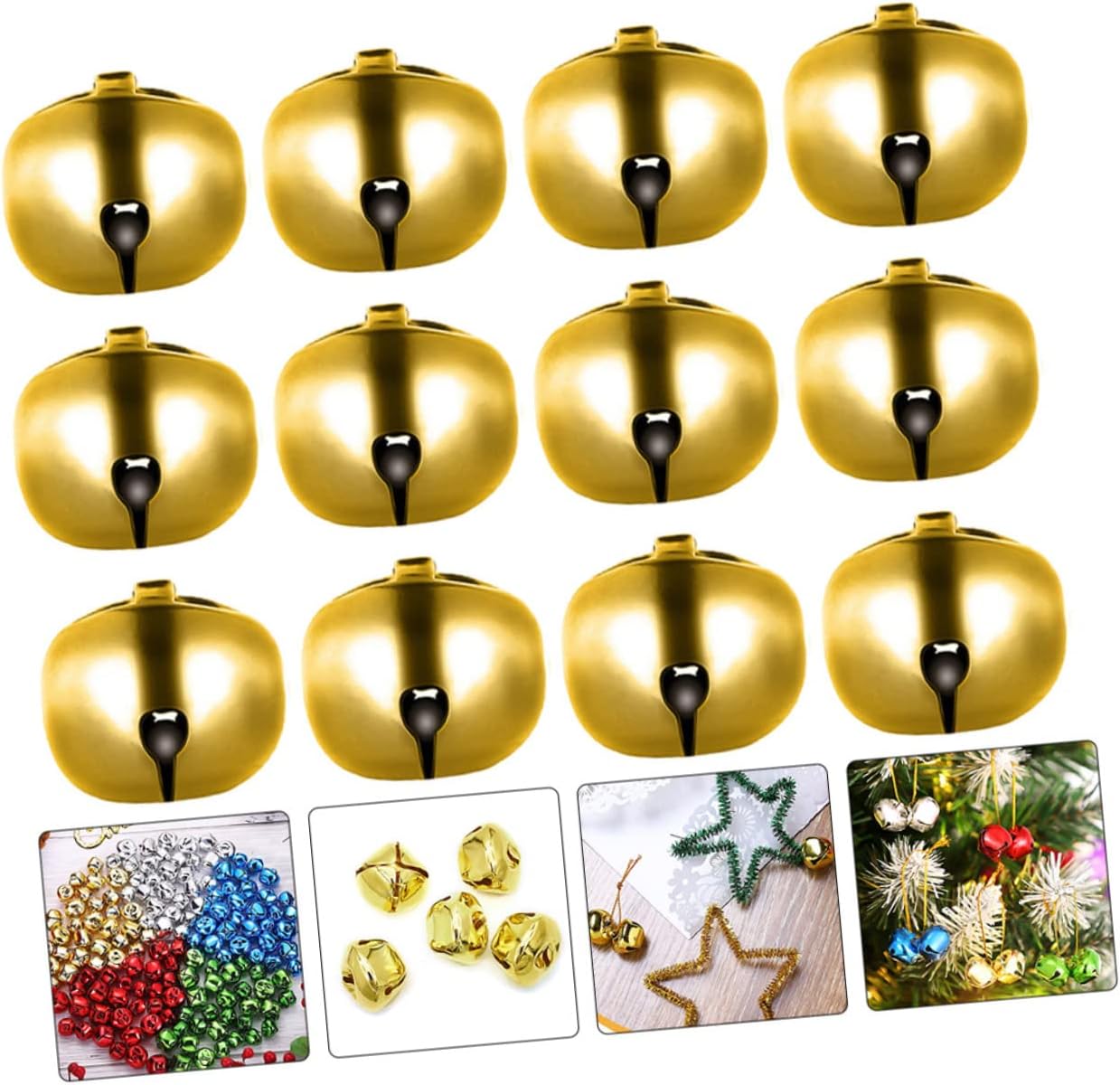 60pcs Small Jingle Bells for Door Knob DIY Craft Bells Decorative Christmas Decor