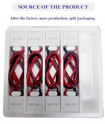 TEC1-12706 Heatsink Thermoelectric Cooler Cooling Peltier Plate Module 2Pcs 12V 55W 40mmX40mm, White, TEC1-12706-2Pcs