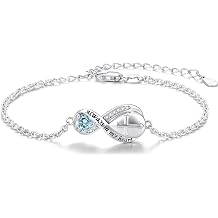 ZOEXUE 925 Sterling Silver Cremation Bracelet for Ashes - Infinity Cross Ashes Bracelets for Women - Christian Memorial Jewelry Bereavement Keepsake Gifts for Loss of a Loved One