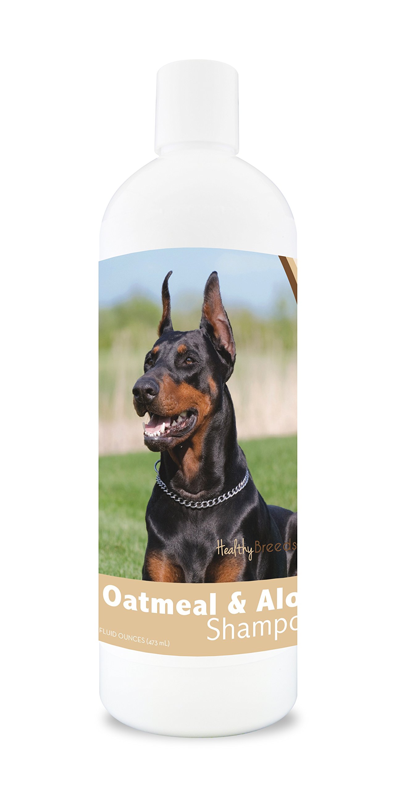 Healthy Breeds Dog Oatmeal Shampoo with Aloe for Doberman Pinscher - Over 75 Breeds – 16 oz - Mild and Gentle for Itchy, Scaling, Sensitive Skin –