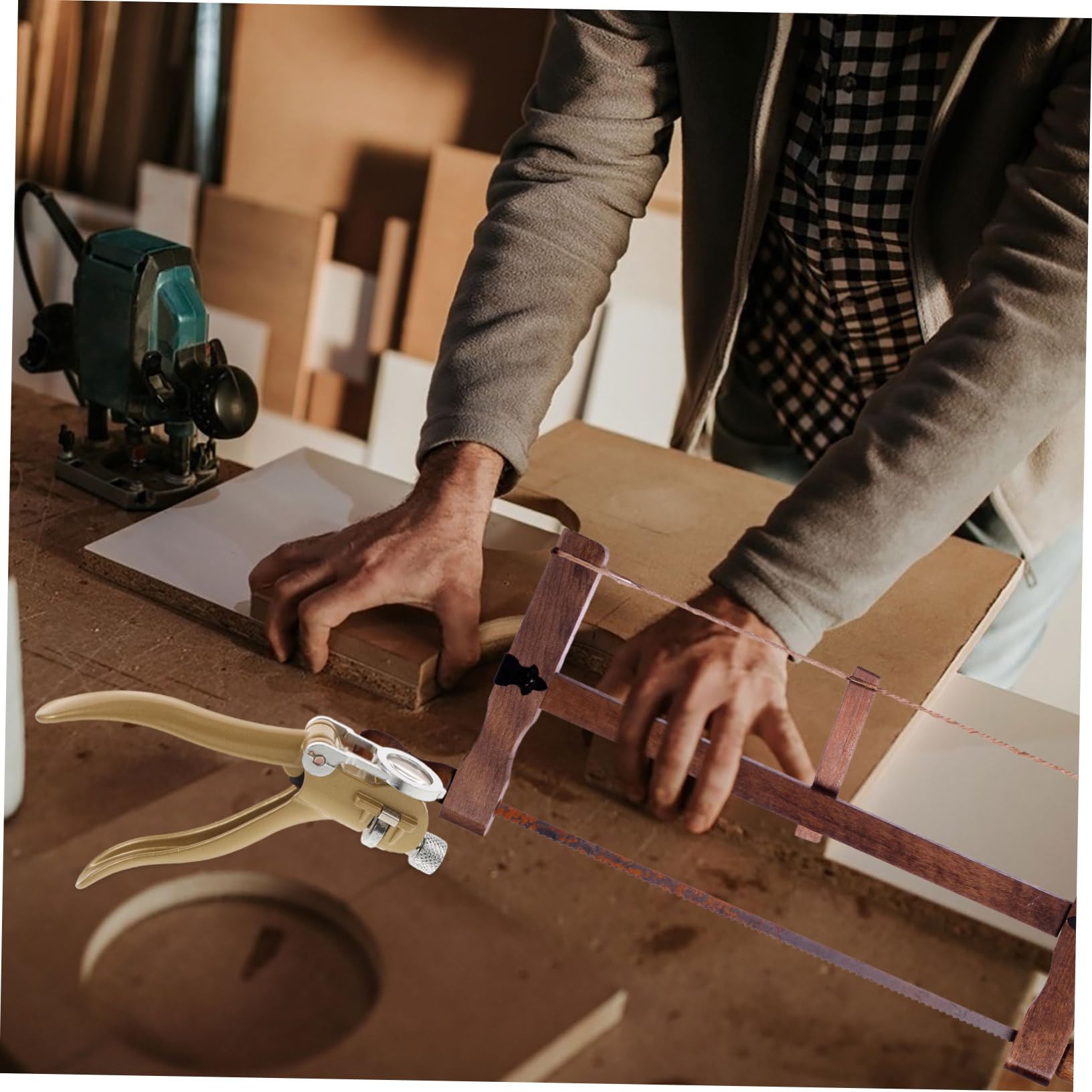 HOMSFOU Strumento per Set di Seghe Pinza Regolabile Utensile Versatile per Set di Seghe Pinza Utensile Multiuso Forniture per Lavorazione