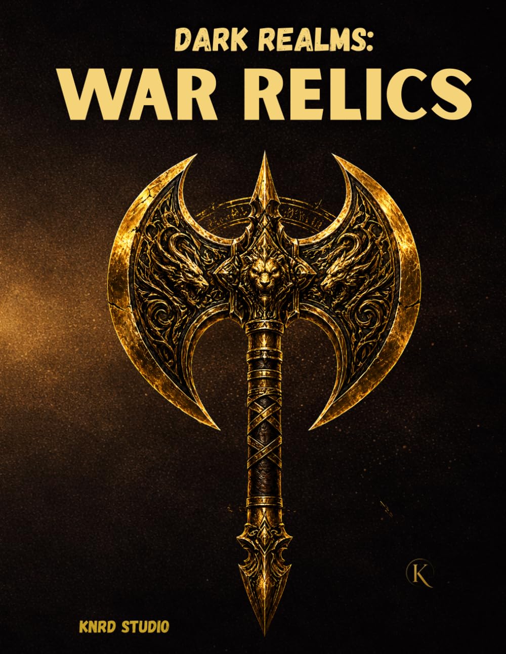 Dark Realms: War Relics Coloring Book: Dark Mythology Coloring Book for Adults — 40 Easy to Medium Weapon and Armor Designs | Bold Line Art with ... / 45 pages (Dark Realms: Mythic Art Series)
