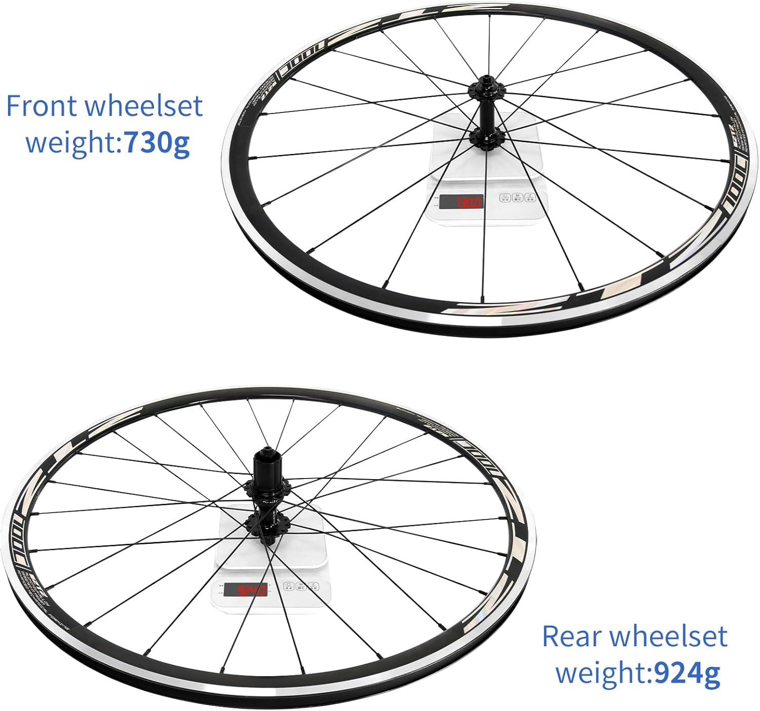 ZTZ 700C Road Bike Wheelset, Ultralight Aluminum Alloy 30mm Road Bike Wheel, 20H Front/24H Rear High-Strength Bike Rims, 700c Clincher, Rim Brake, Compatible 8-12 Speed Cassettes