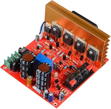 Power Amplifier Audio Board, 180W+180W 2.0 Channel, FET Speaker Amplifier, Sound Preamp Dual AC18V-26V, with Fan