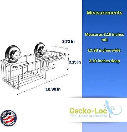 Miniatura 4 de Combo Caddy Combo Shower Caddy Organizador de ventosa al vacío Soporte de metal cesta de champú jabonera con ganchos bronce baño cocina accesorio de