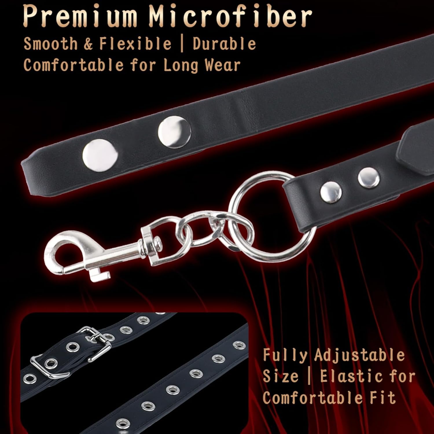 Lip-Shape Male Chastity Device Cock Cage, 304 Stainless Steel Chastity Cage for Men, Leather Panties Adult Sex Toy for Men