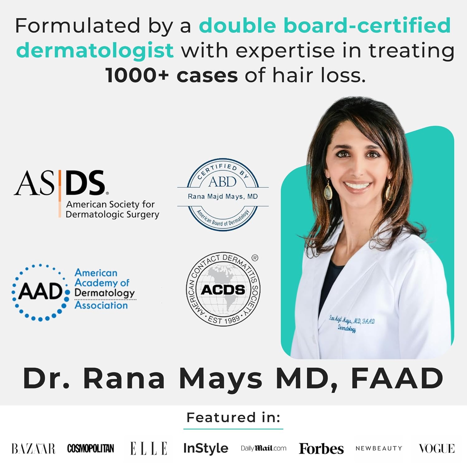 Hair Plus MD Hair Growth Supplement, 120 Capsules – Supports Hair Growth & Density – Dermatologist-Developed with Collagen & Vitamins – Gluten-Free, Toxin-Free, Non-GMO – 1 Month Supply - Image 7