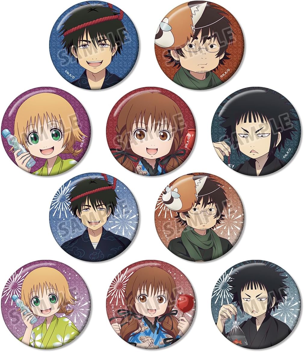 Tv Anime "Mogura" Illustration of Festival Ver. Trading Glitter Can Badges Box of 10