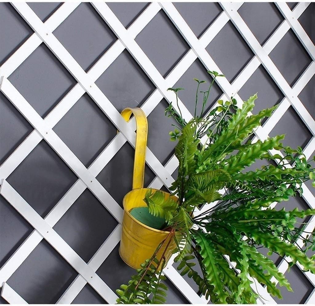 Garden Decorative Fence White Fence/Telescopic Guardrail/Garden Fence Screen/Pet Fence/Balcony Decorative Fence/Lattice Wooden Fence/Grid Decoration Scalable (Size : 160 * 80CM) ()