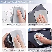 Vista 4 de Paño de limpieza de lentes de microfibra para lentes de tela, limpiador de lentes de cámara, teléfono, pantalla de computadora, resistente a