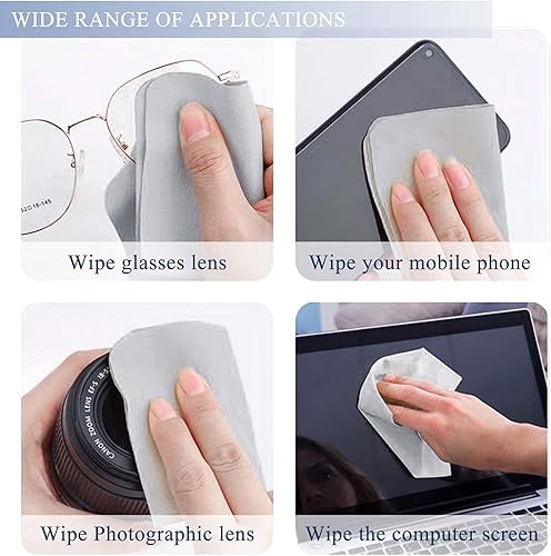 Miniatura 4 de SooGree Paño de limpieza para lentes, de microfibra, para lentes, limpiador, para cámara, teléfono, pantalla de computadora, resistente a los