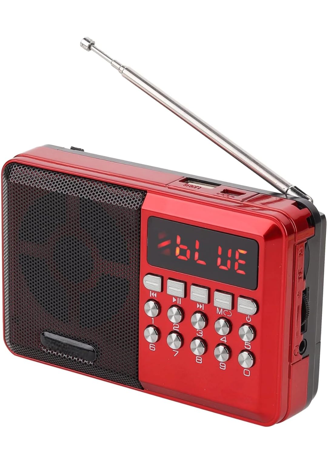 Fire Turtle Pocket Blast FM Radio with Bluetooth Speaker with Powerful Sound,FM Recording, Hidden Antenna, 6w-12 Hours (USB-C Charging) and Number Pad (AUX, SD Card, USB Input) (Red, 2.0 Channel)(Red) (B0CRR78PYM) Amazon Price History, Amazon Price Tracker