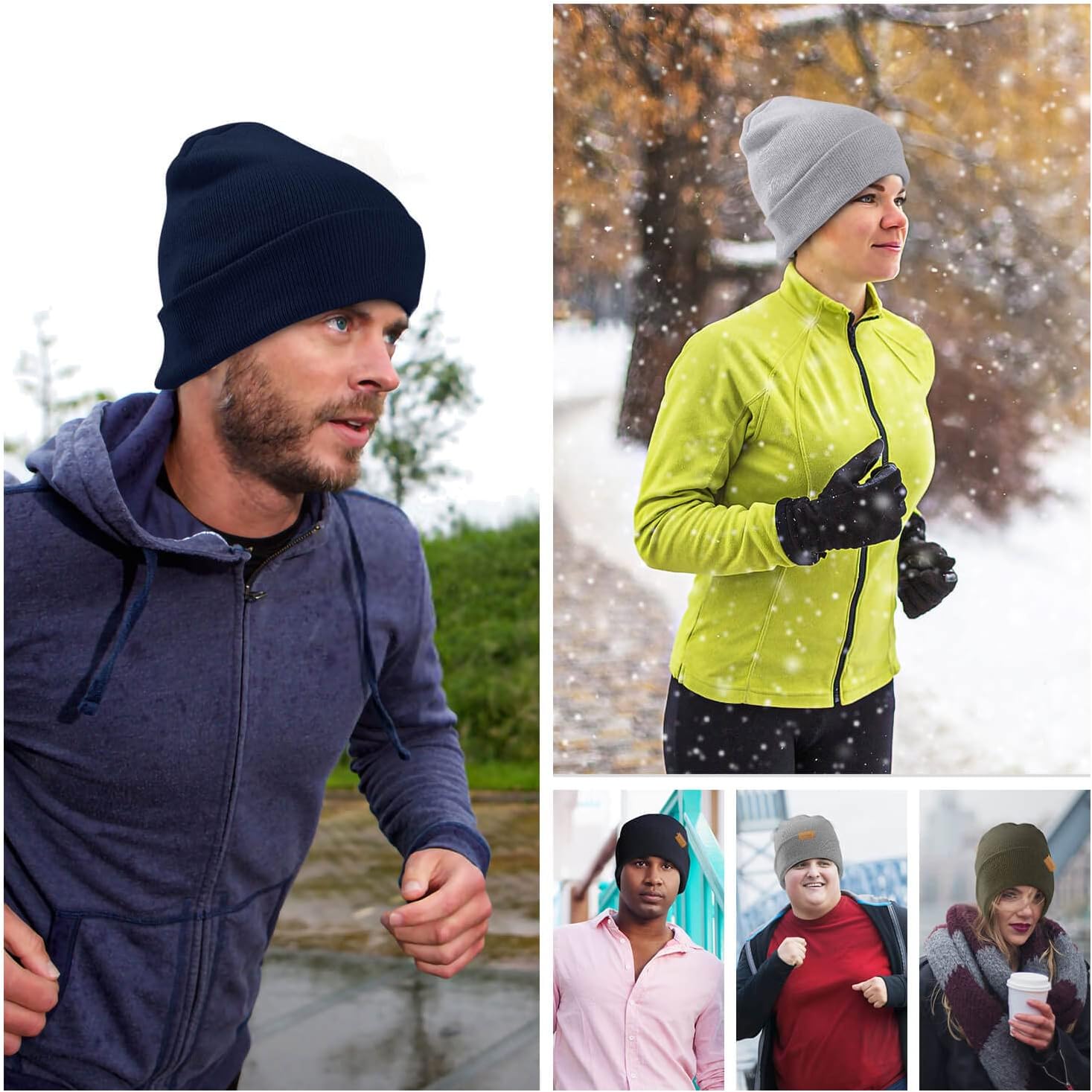 Beanie for Men Winter Thermal Cuffed Knit Hat Warm Gifts Womens Beanies - Image 5