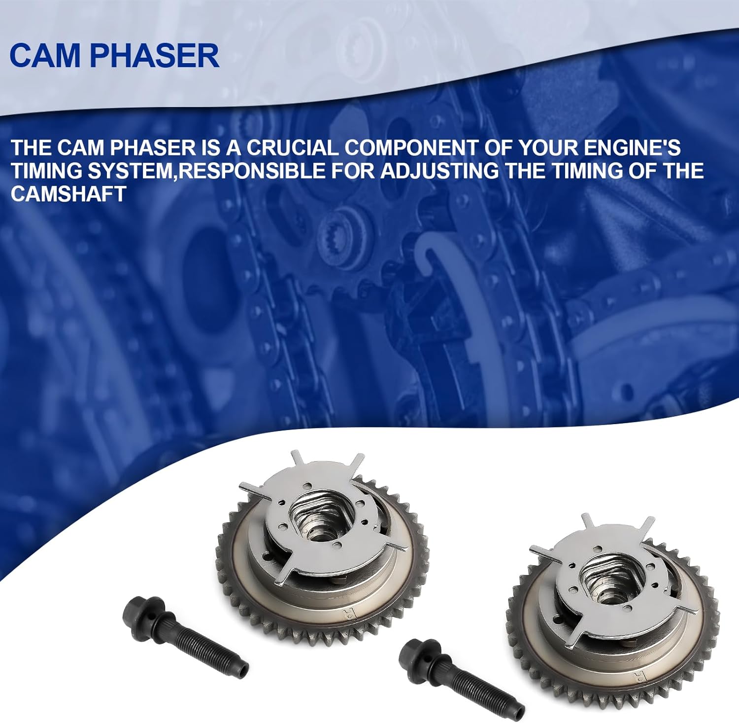 Timing Camshaft Sprocket Cam Phaser For 2005-2014 For Ford Expedition,2006-2010 For Ford Explorer,2004-2010 For Ford F-150,2005-2010 For Ford F-250/F350 Super Duty,2005-2010 For Ford Mustang
