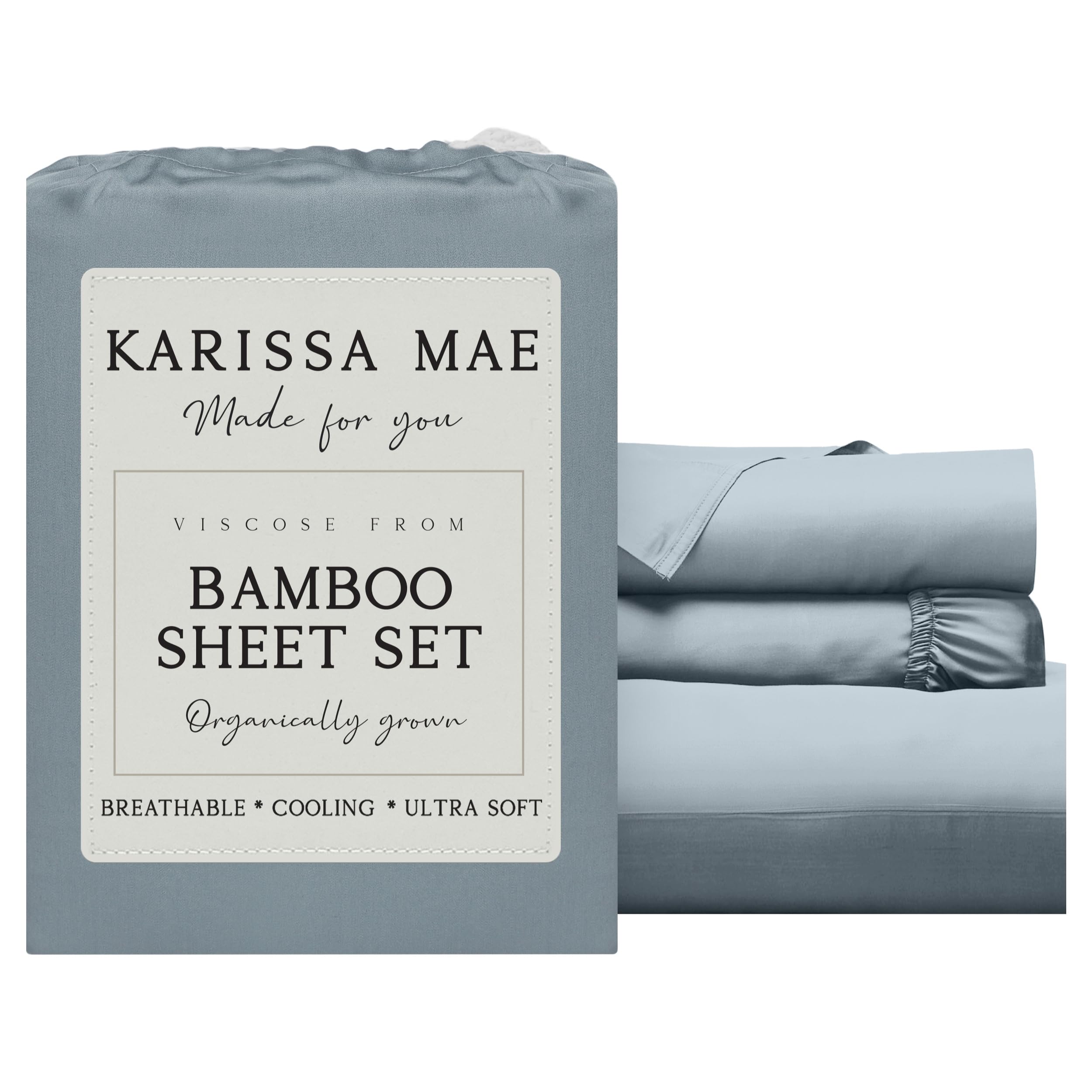 KARISSA MAE Luxury Bamboo Viscose Twin Size Sheet Set