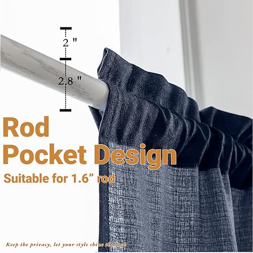 Miniatura 108 de Yancorp Khaki Kitchen Tier Curtains - 36 Inch Linen Textured Short Farmhouse Cafe Curtains for Small Windows in Bathroom or Laundry Room