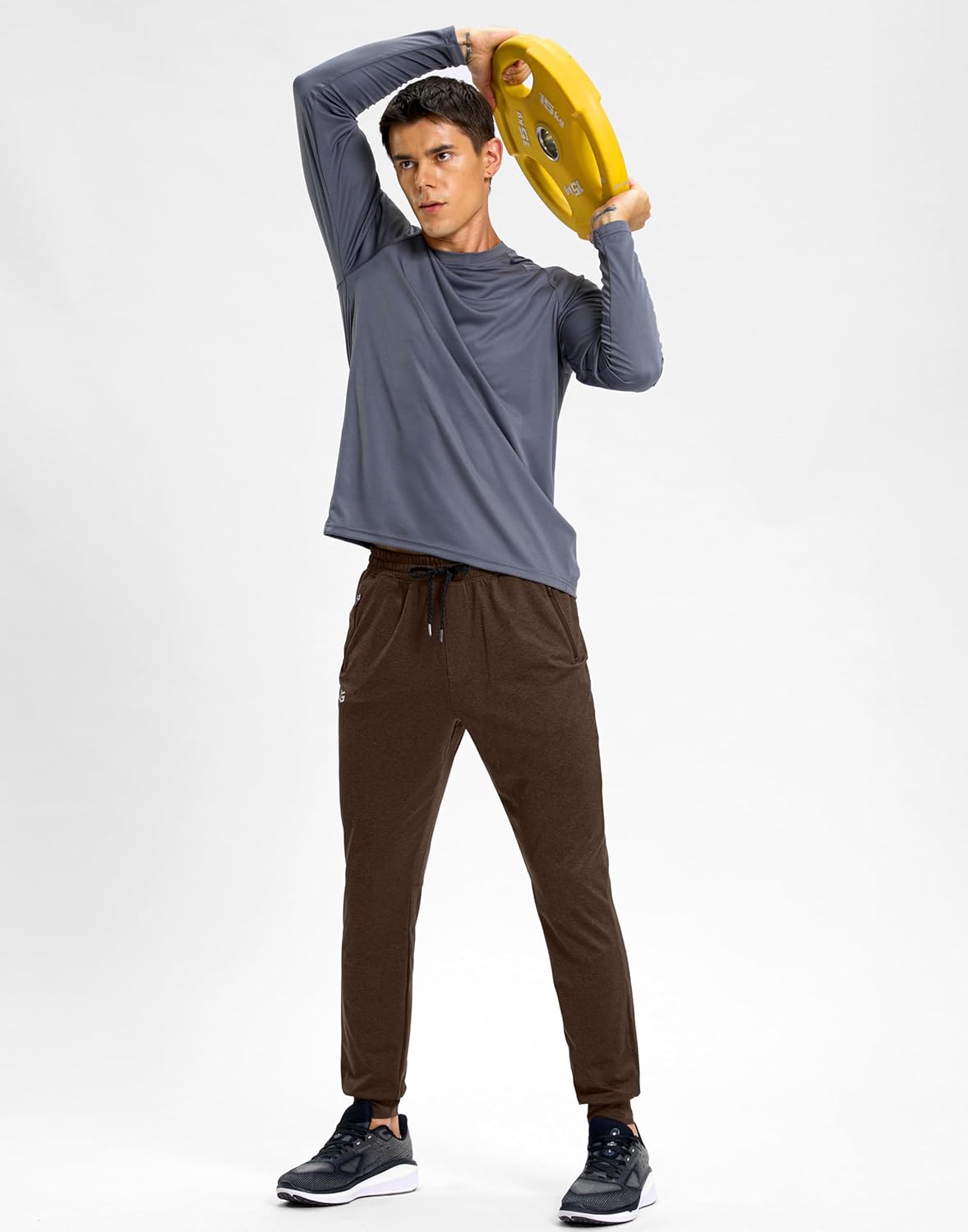 G Gradual Men's Sweatpants with Zipper Pockets Stretch Tapered Joggers Quick Dry Athletic Workout Gym Pants for Men - Image 7