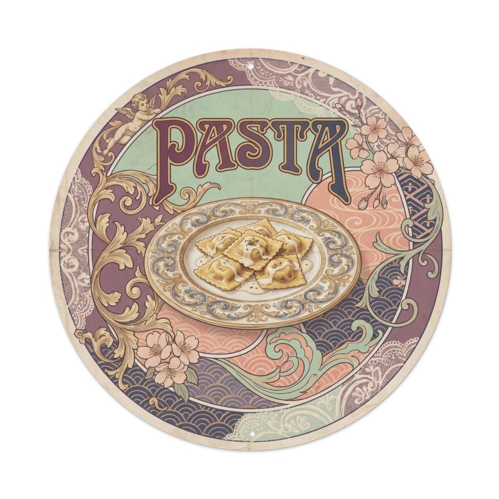 Pasta Street Food Vintage Italian Culture Metal Tin Sign