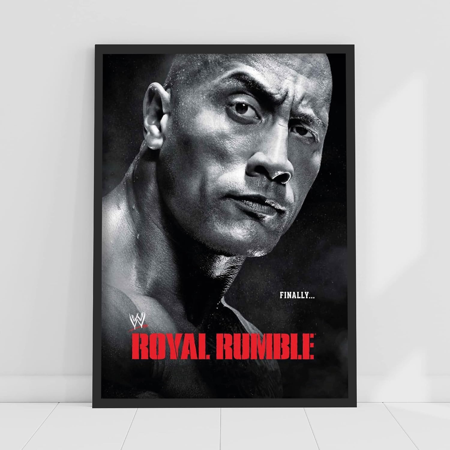 Themed Black Wwe Print - The Rock Royal Rumble Poster Wrestling Wall Art (A2-42Cm X 59.4Cm)