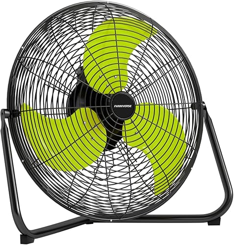 Miniatura 14 de Ventilador de tambor de piso industrial de 24 pulgadas serie Pro – Ventilador de tambor de metal de alta velocidad con mango para comercial,