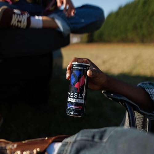 Miniatura 6 de Yesly Bebida energética, mezcla de bayas, bebida energética espumosa con sabor natural con electrolitos, magnesio, potasio, vitamina C, B6 y B12,