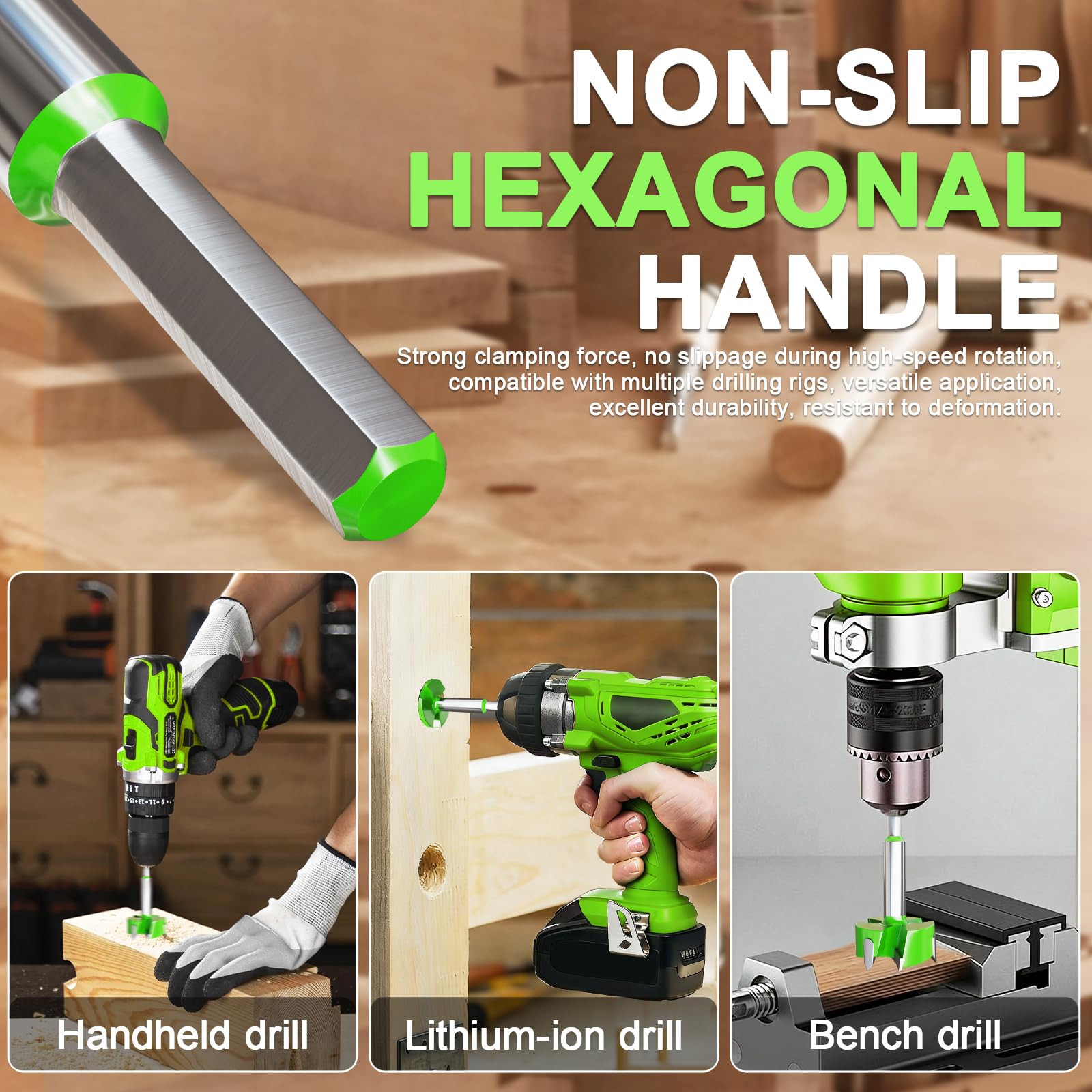 1-5/8" | 41mm Forstner Drill Bit – Triple Flute Carbide Tipped For Woodworking, Hinge Drilling, And Plywood