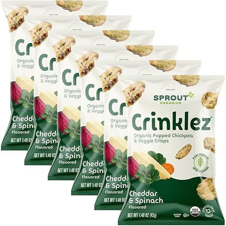 Sprout Organic Baby Food Crinklez, Cheesy Spinach