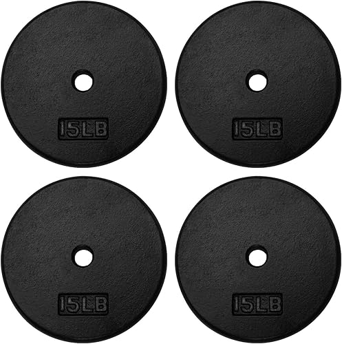 A2ZCARE Placas de peso estándar de 1 pulgada - Placas de mancuernas de hierro fundido disponible en Yaxa Guatemala