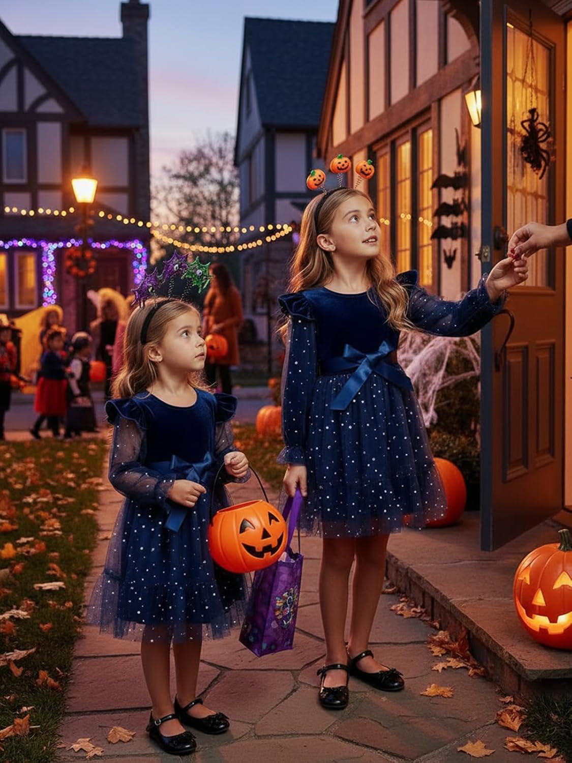 Toddler Girl Long Sleeve Tulle Velvet Princess Dress Fall Winter Sequins Tutu Party Dresses for Birthday Christmas - Image 4