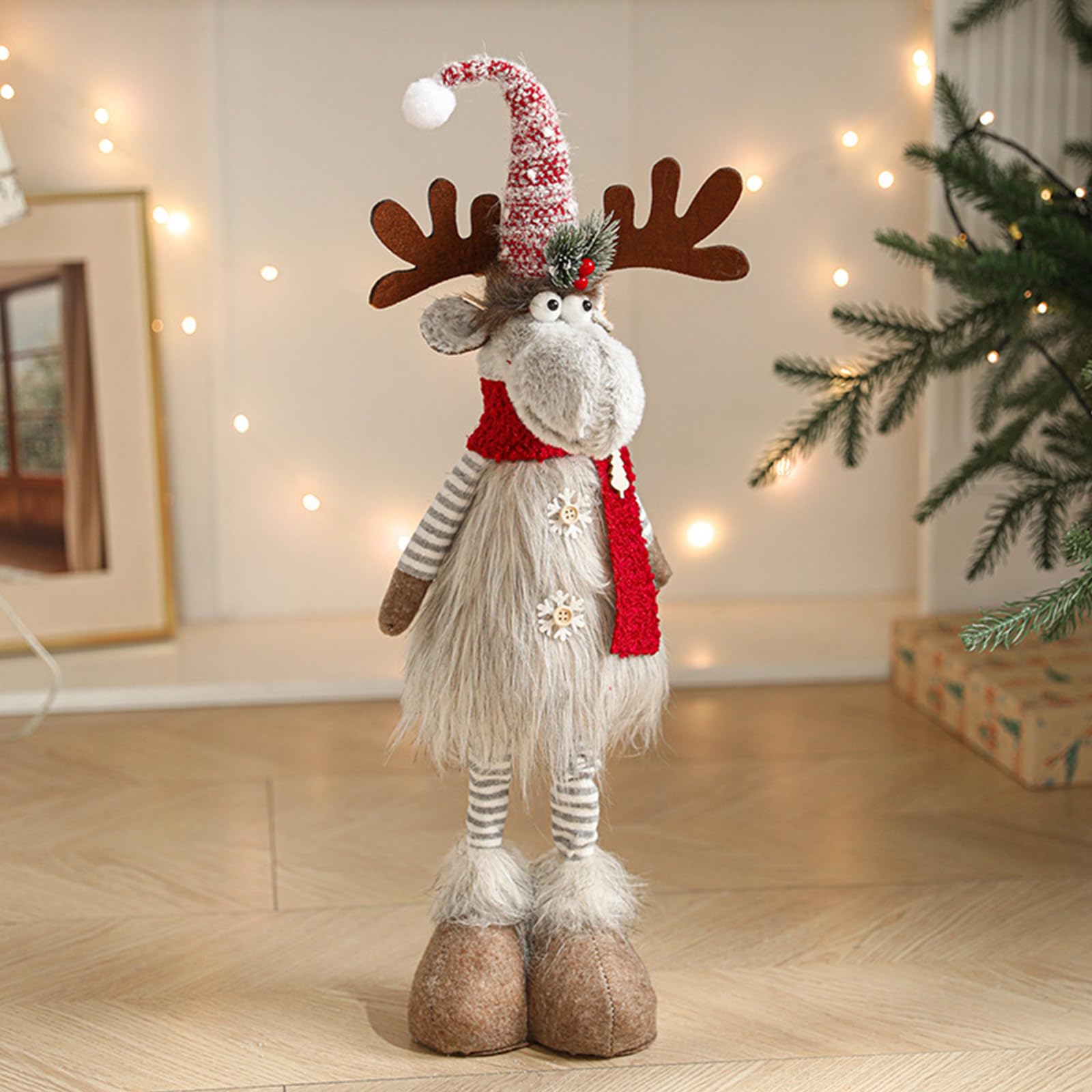 Delicato Ornamento Natalizio con Renna Abbellimento da Scrivania Perfetto per Decorazioni Natalizie Davanzali E Tavolo Espositore da Tavolo con Renna