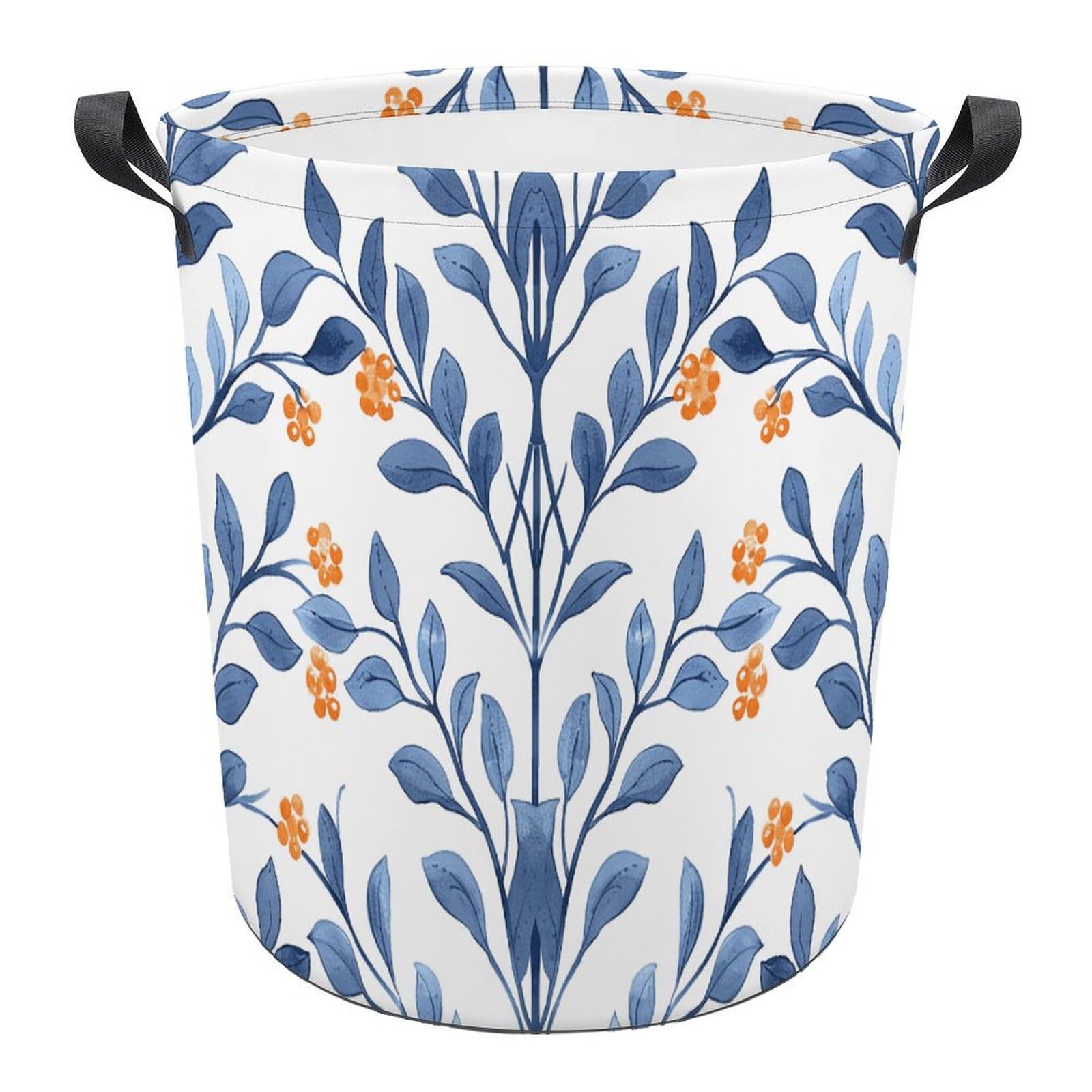 Panier à linge étanche contre humidité, corbeille baies orange