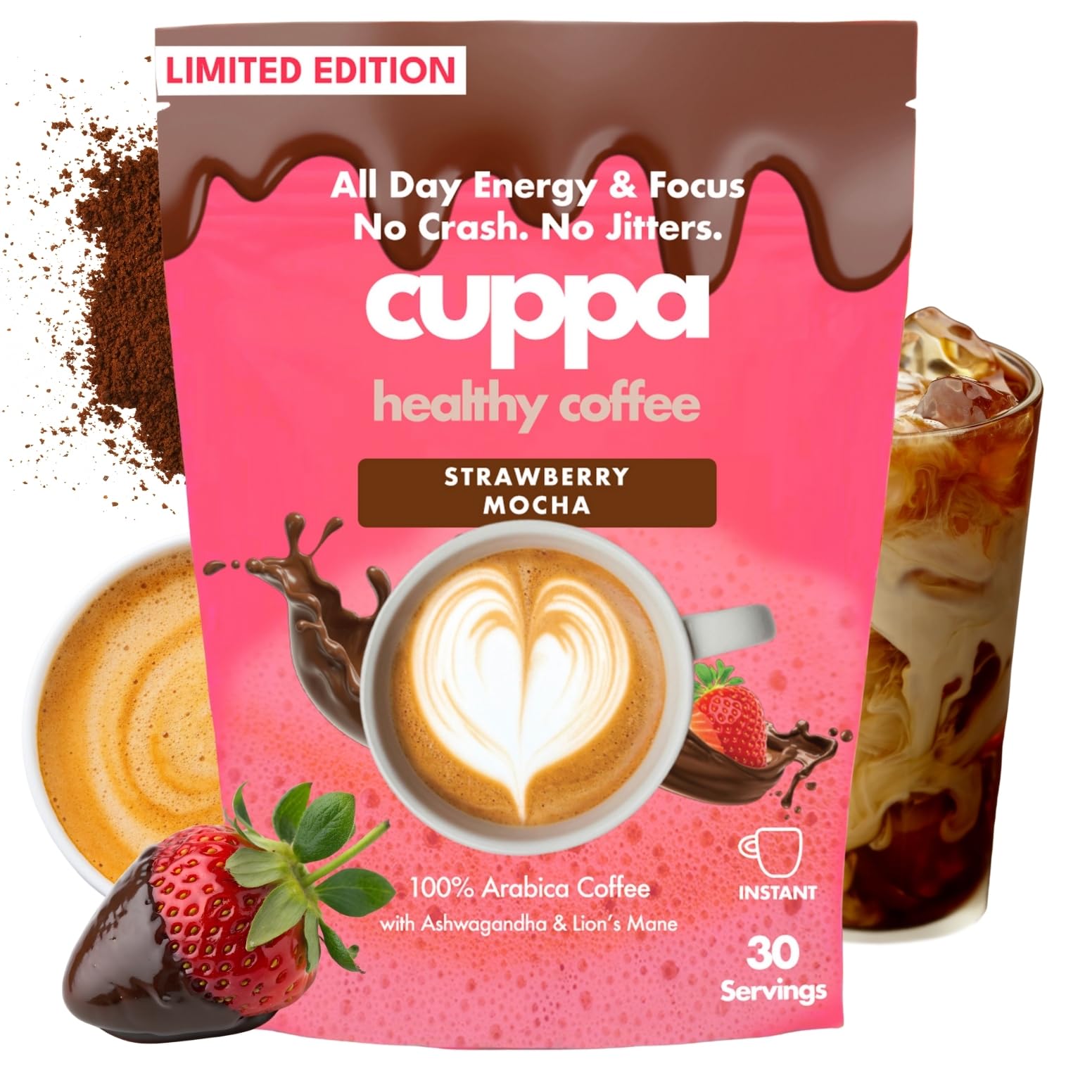 Amazon.com : Cuppa Strawberry Mocha Mushroom Coffee with