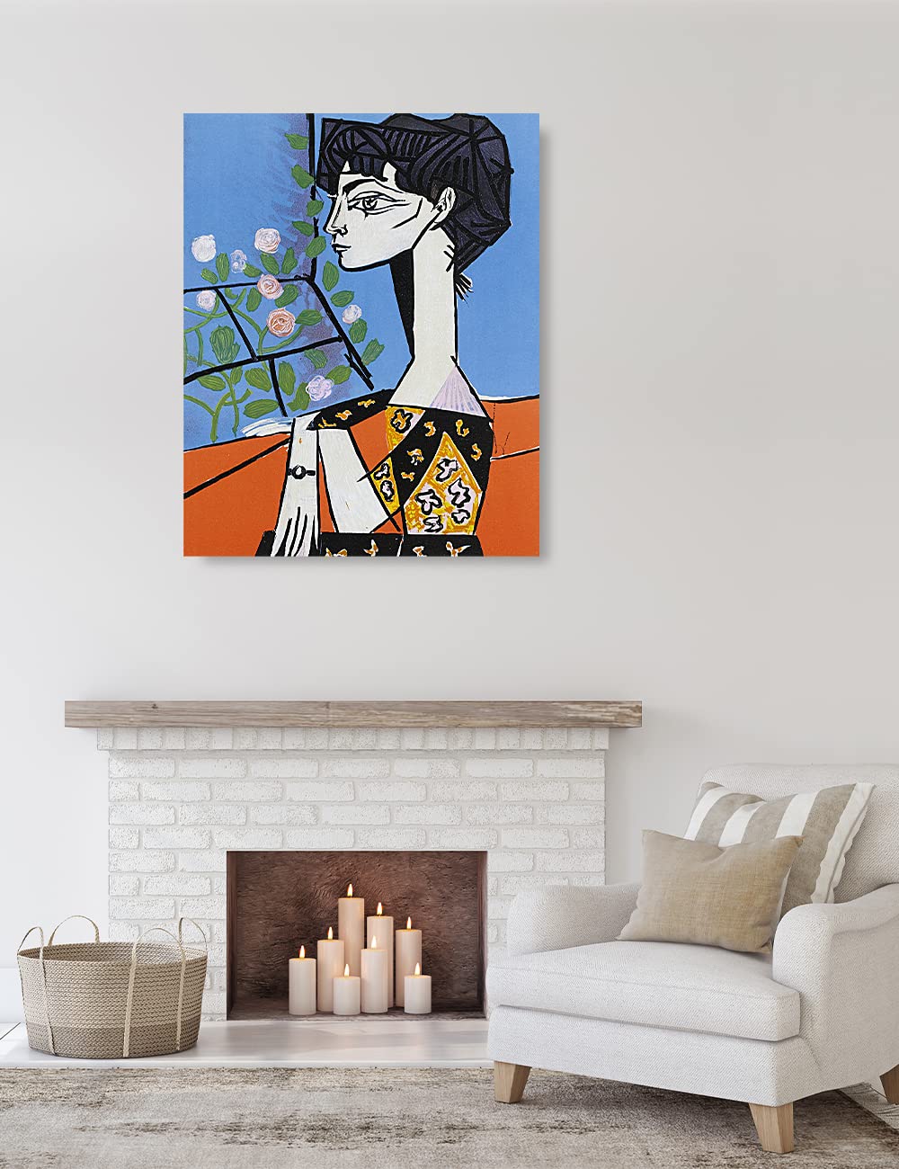 Amazon.com: IPIC - Jacqueline With Flowers by Pablo Picasso Art