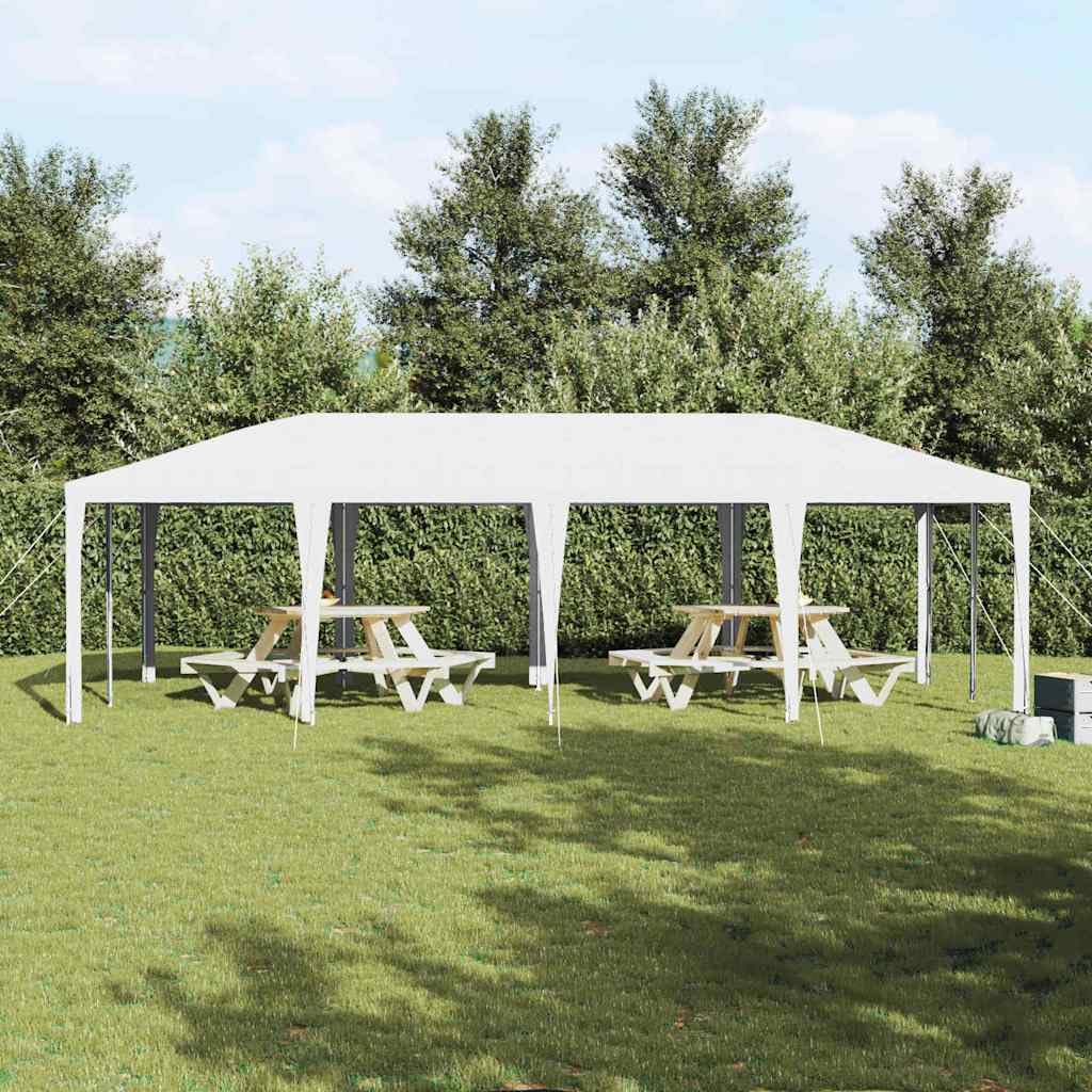 Namiot Imprezowy Biały 800 x 400 x 266 cm | Polietylen i Stal, Łatwy Montaż, Wodoodporny, Na Taras i Ogród