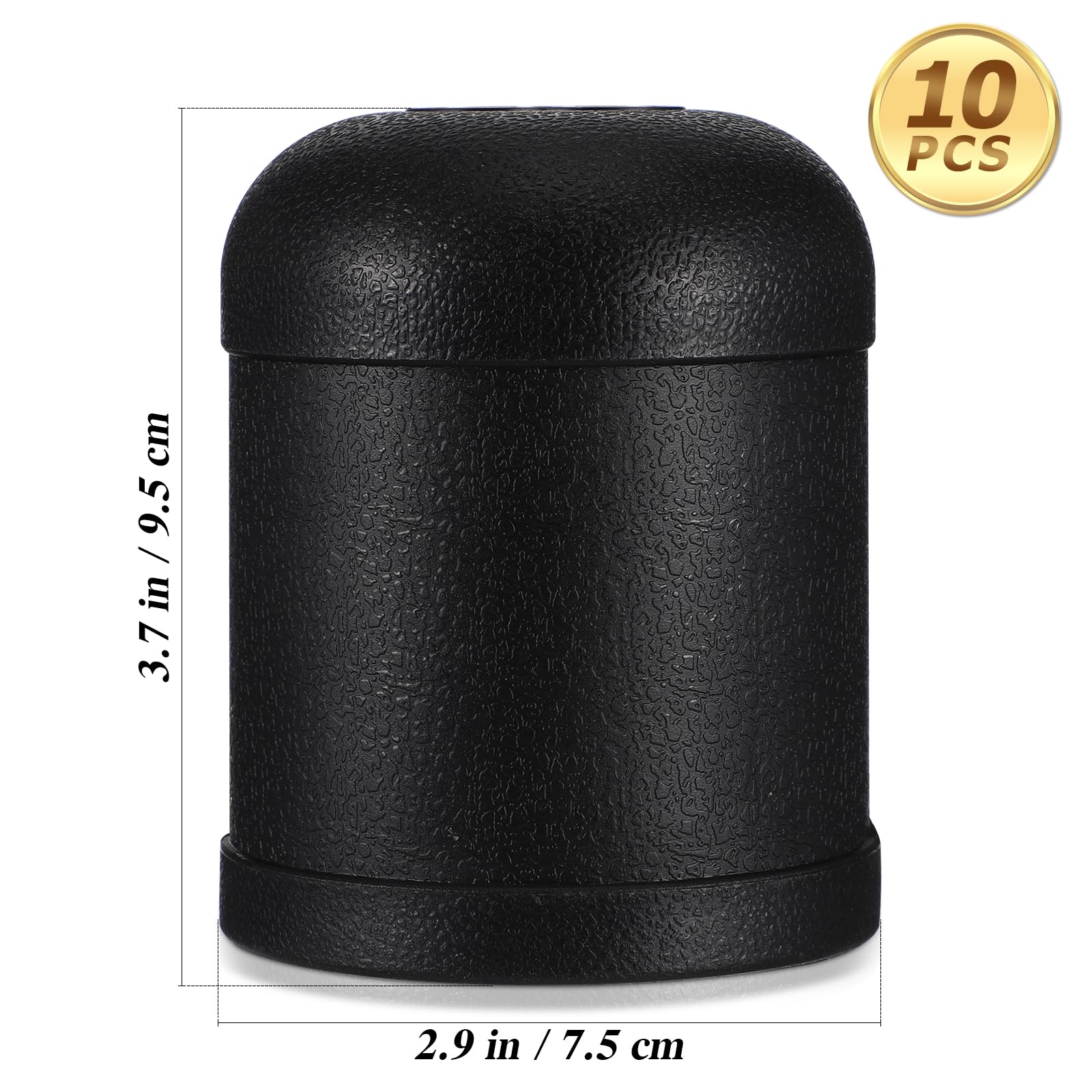 Toyvian 10 Stück Würfelbecher aus Leder mit Würfelbecher, Würfeltasche, stapelbar, Kunststoff-Shaker