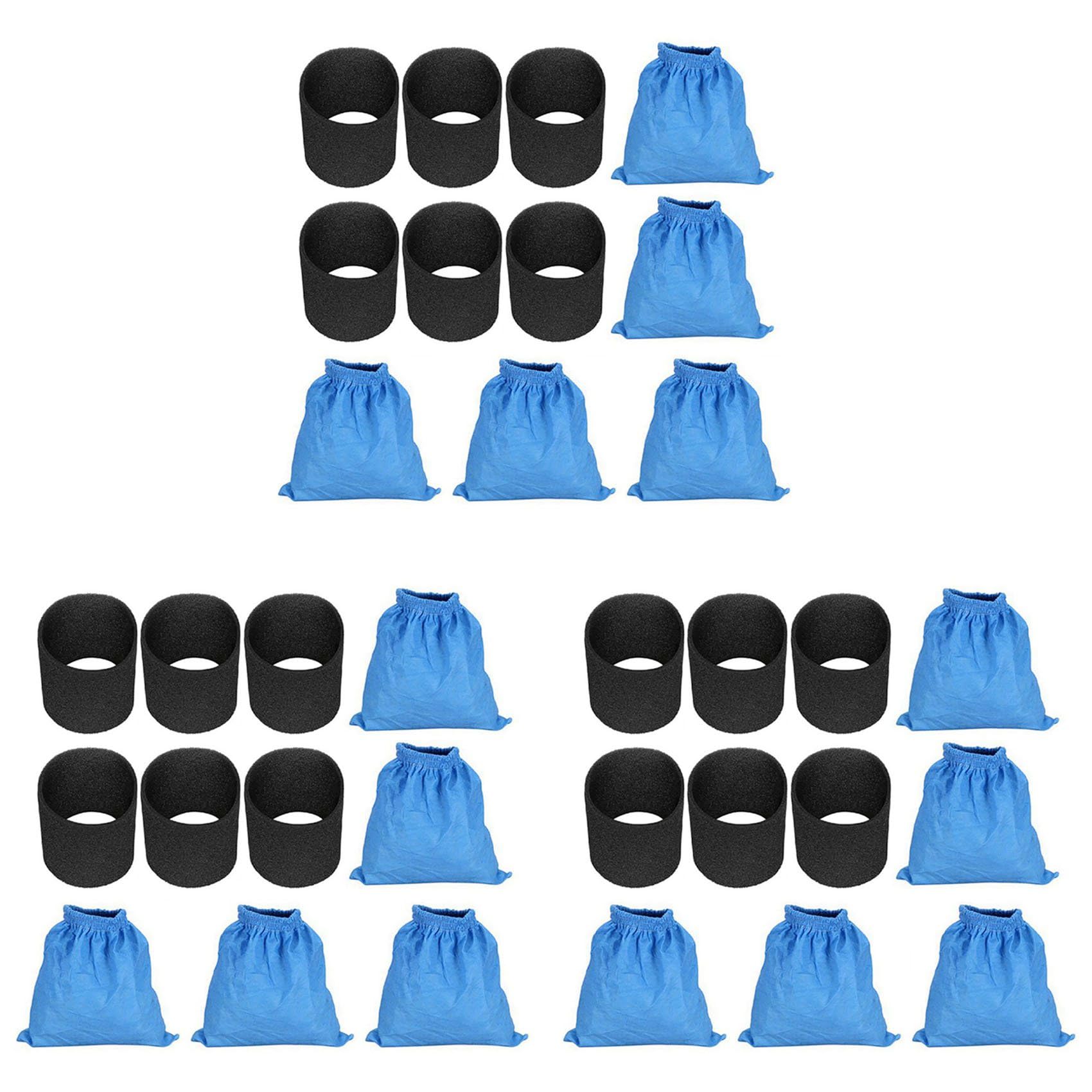 Hndhbfgrt 15PCS for MV1 WD1 WD2 WD3 SE4001 Filter Bag & 18X for Wet Dry Foam Filter MV1 WD1 MV1 WD1 Filter